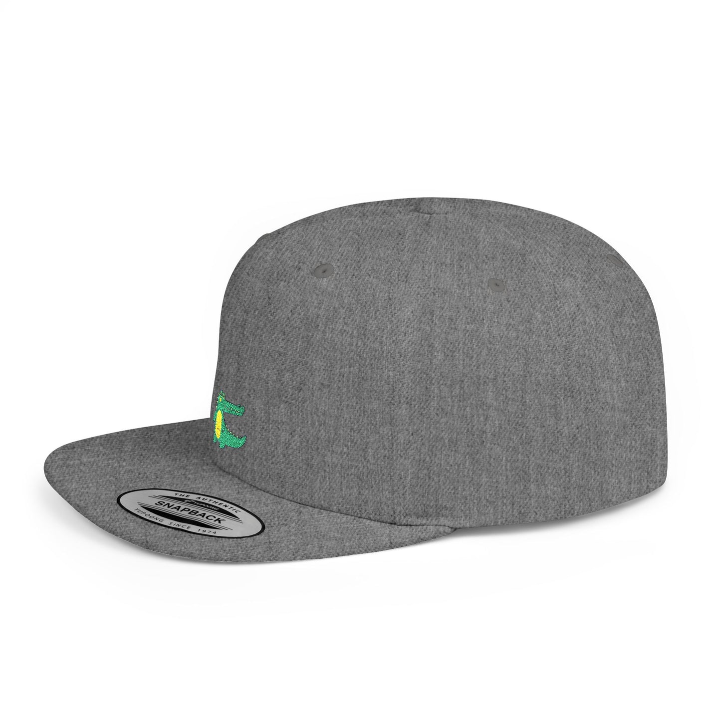 Icons Embroidered Crocodile 2 Flat Bill Snapback – Lightweight, Custom Fit, Premium Quality