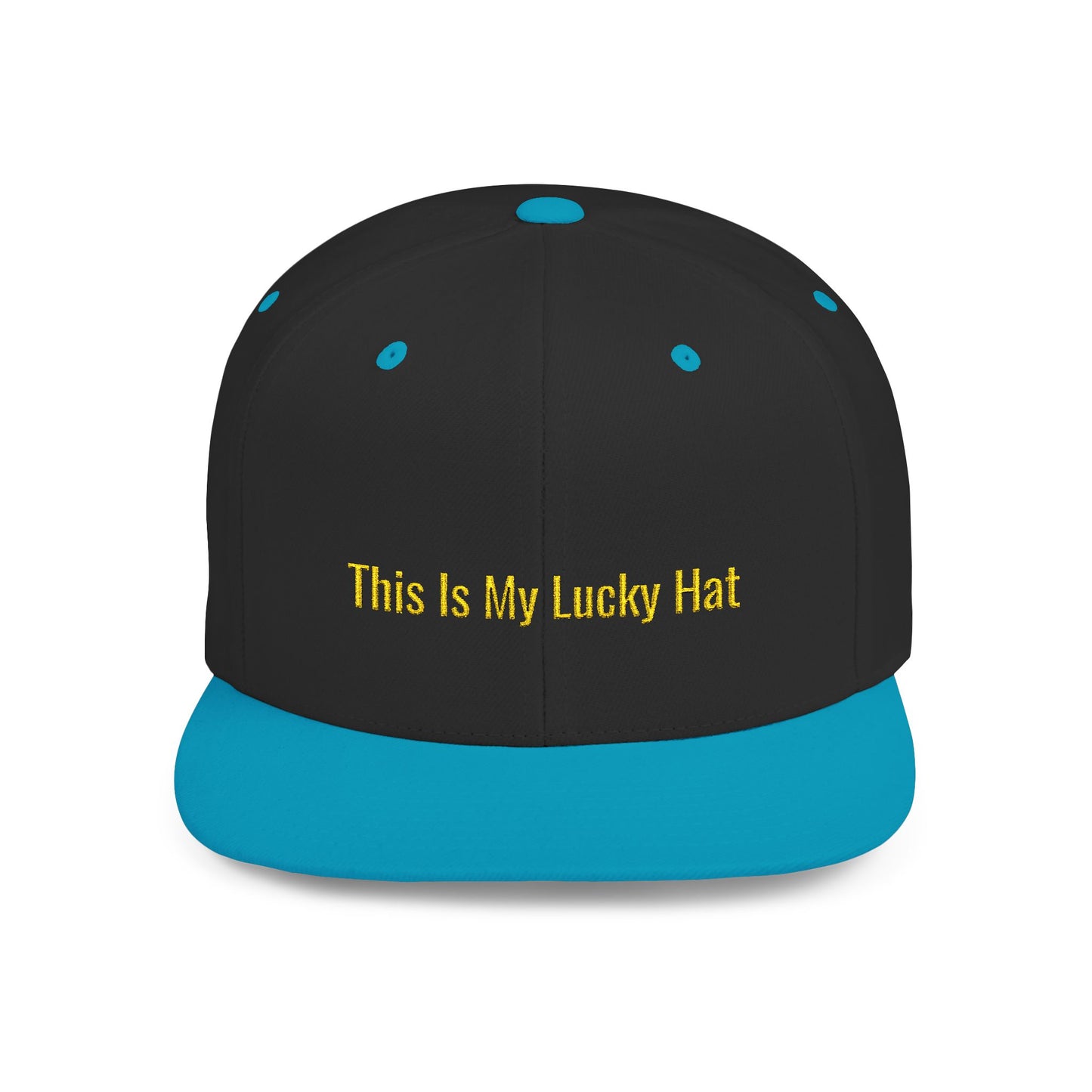 Text This Is My Lucky Hat Flat Bill Snapback – Lightweight, Custom Fit, Premium Quality