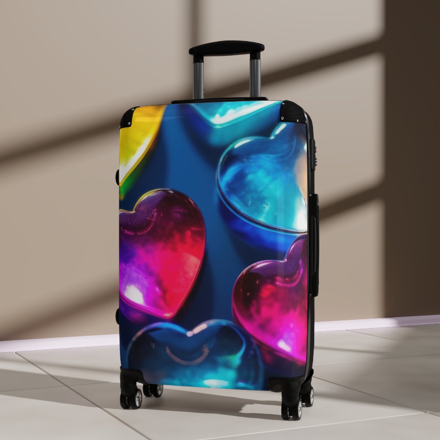 Love Heart 3D Art Carry-On Suitcase - Stylish Luggage for Travelers