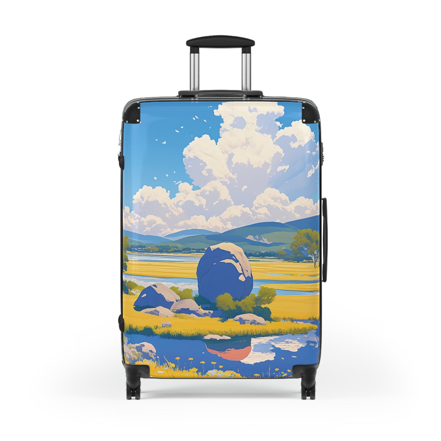 Nature Summer Blue Sky White Clouds Carry-On Suitcase - Stylish Luggage for Travelers