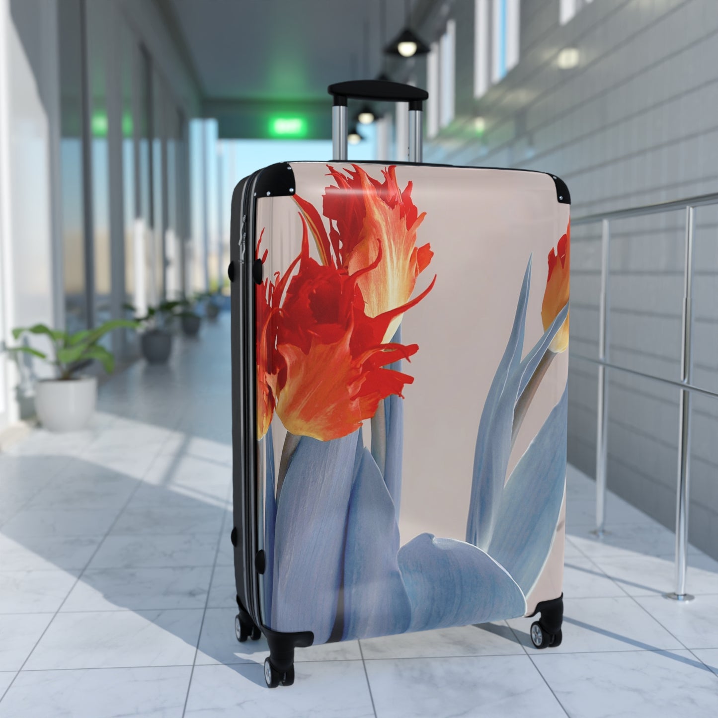 Nature Flowers Floral Red Hellebore Art Carry-On Suitcase - Stylish Luggage for Travelers