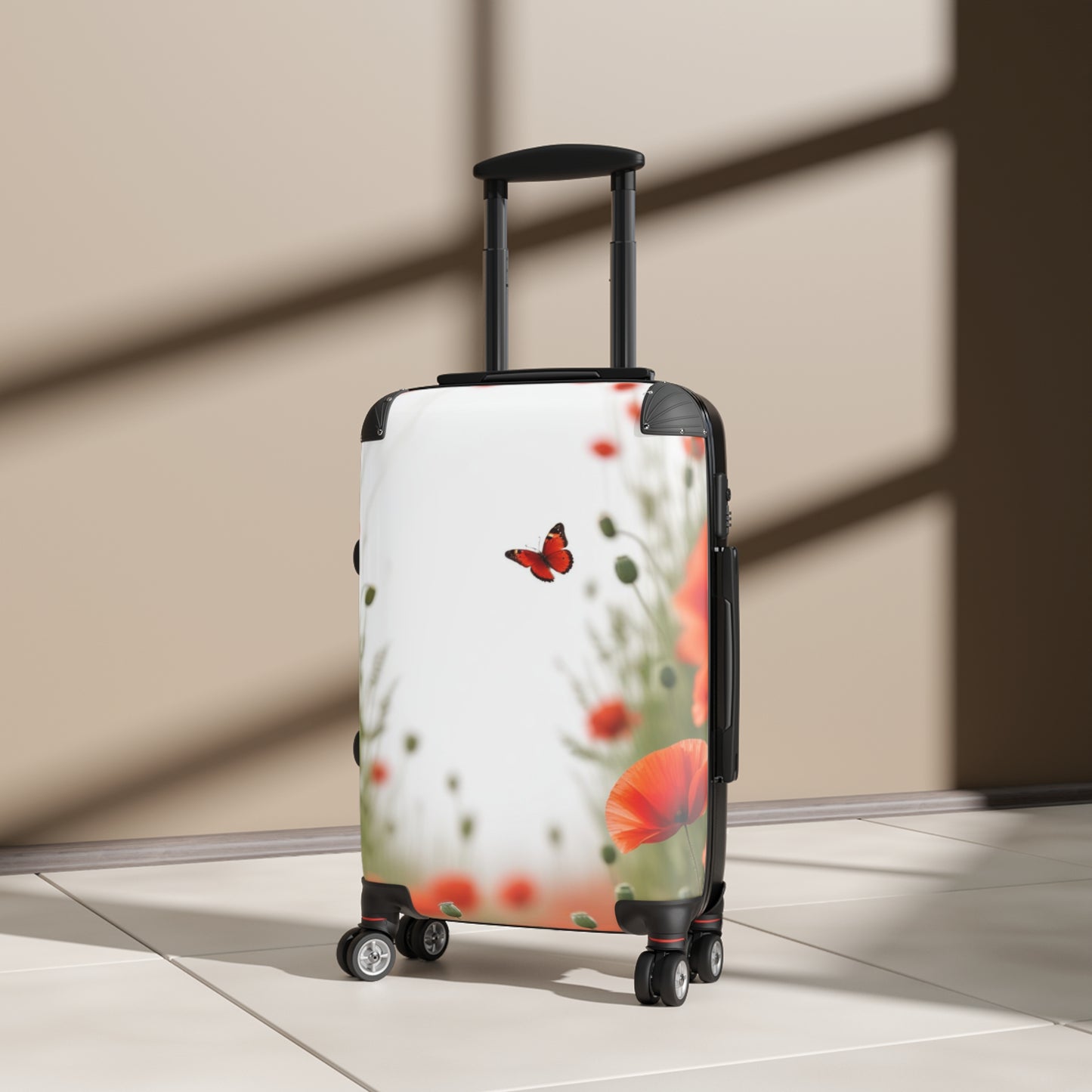 Nature Flowers Floral Poppy Art Carry-On Suitcase - Stylish Luggage for Travelers
