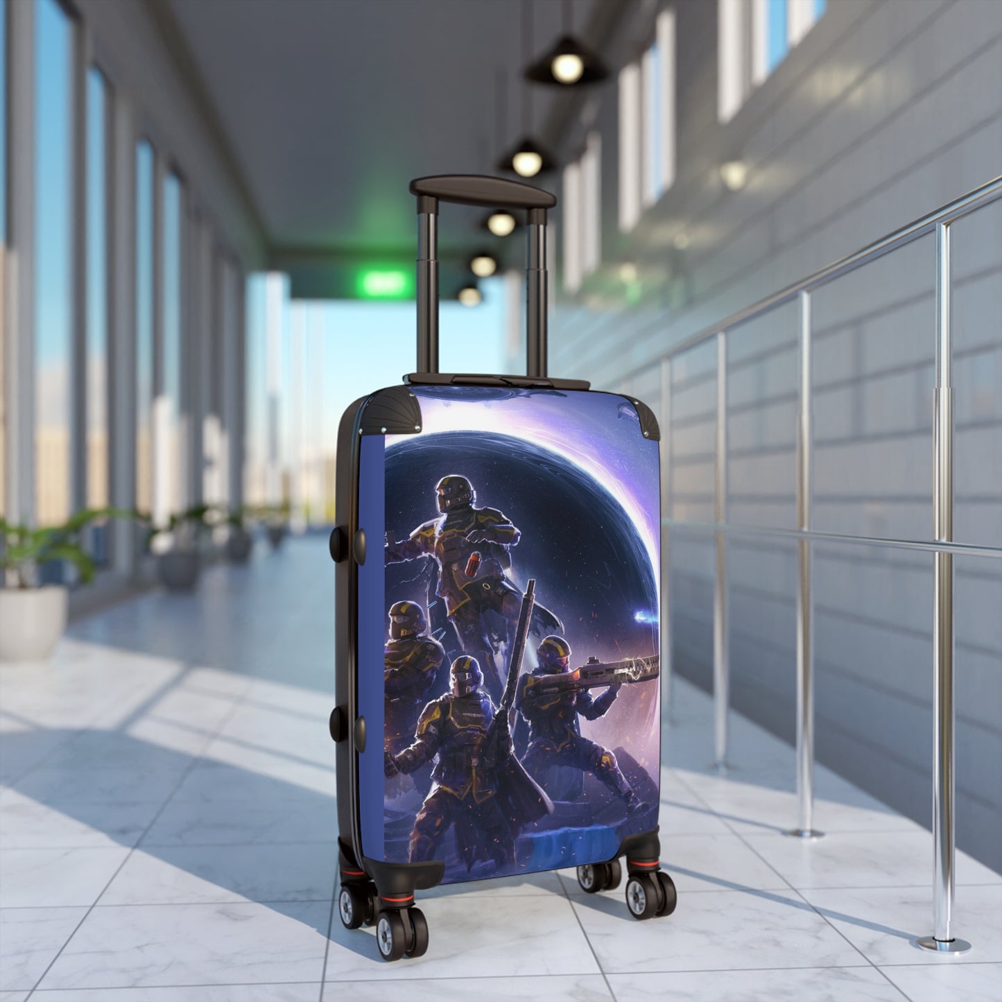 Video Games Helldivers 2 Omens Of Tyranny Carry-On Suitcase - Stylish Luggage for Travelers