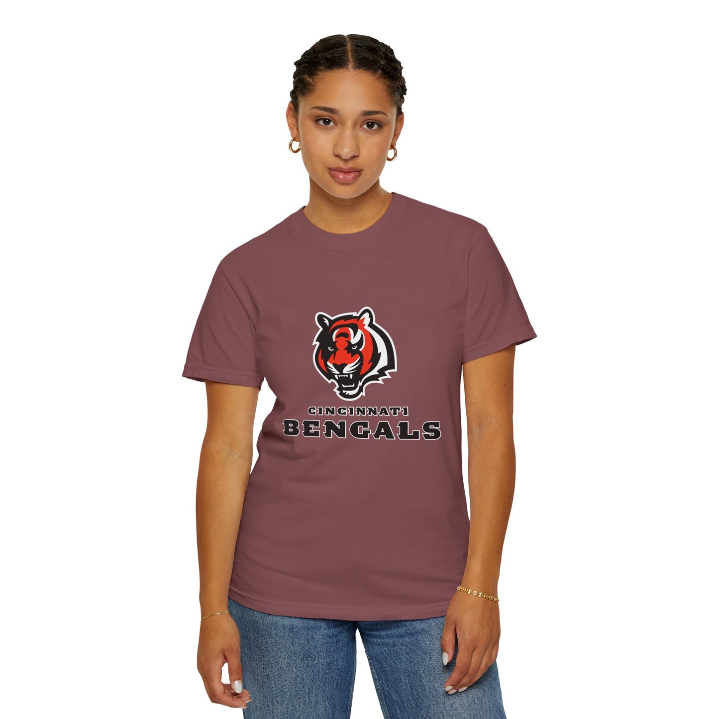 Cincinnati Bengals Gear Garment-Dyed T-Shirt – Premium Cotton Tee for Customization