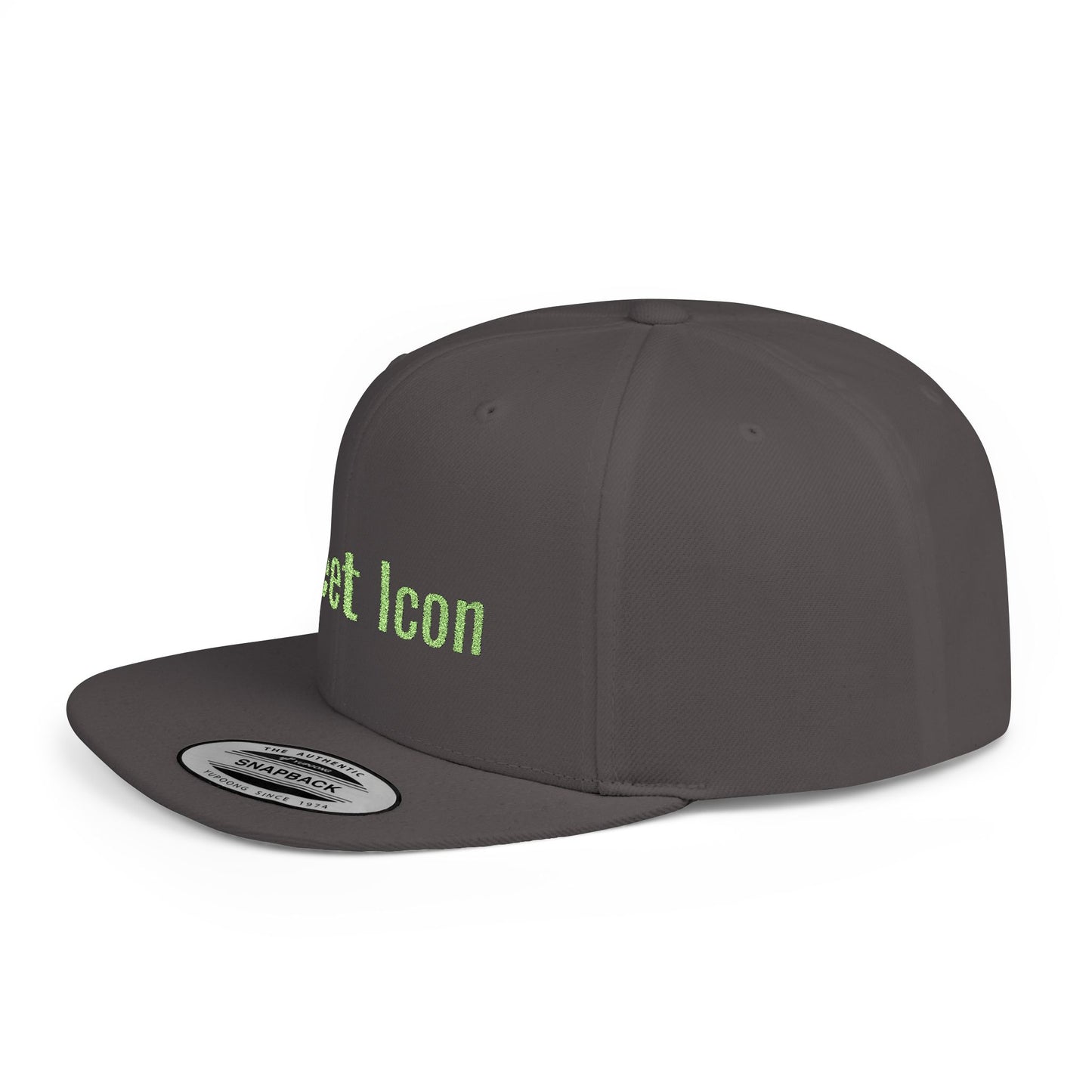 Text Street Icon Flat Bill Snapback – Lightweight, Custom Fit, Premium Quality