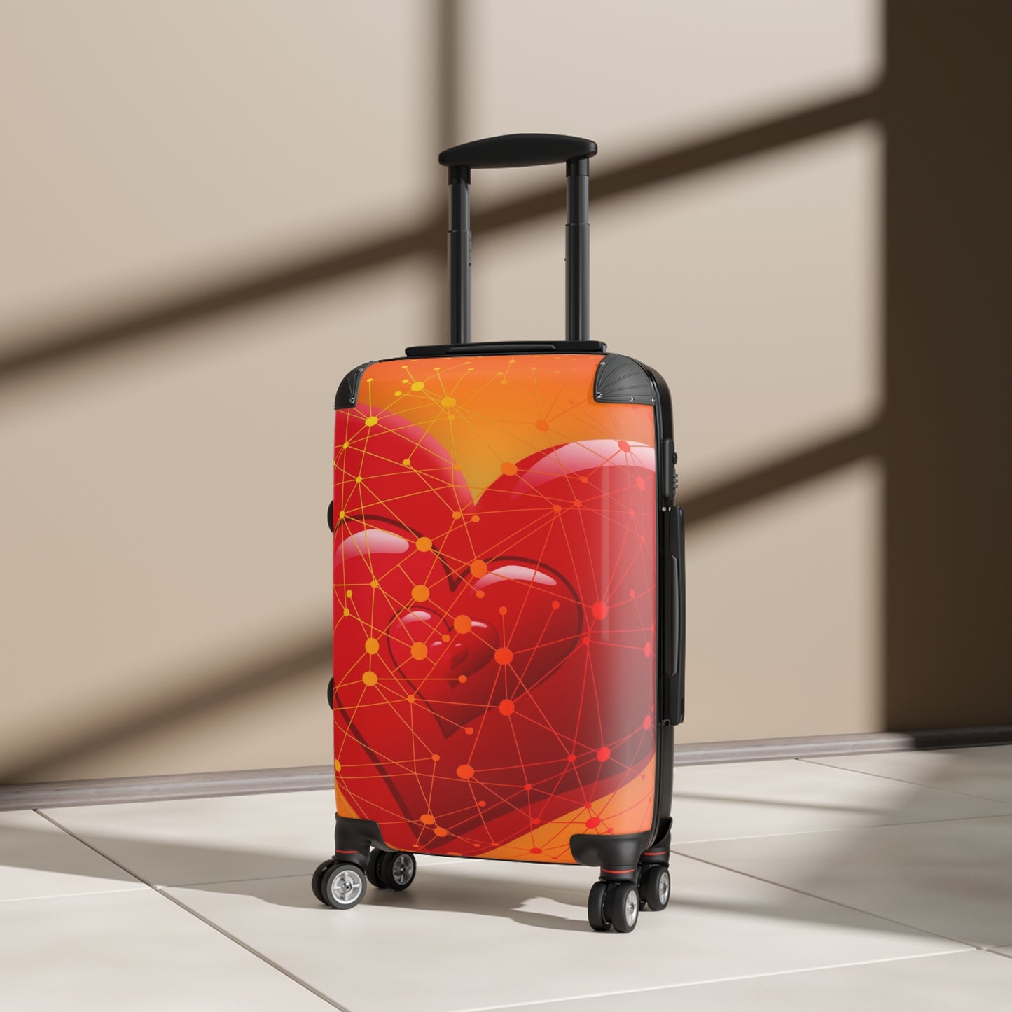 Love Heart Red Art Carry-On Suitcase - Stylish Luggage for Travelers