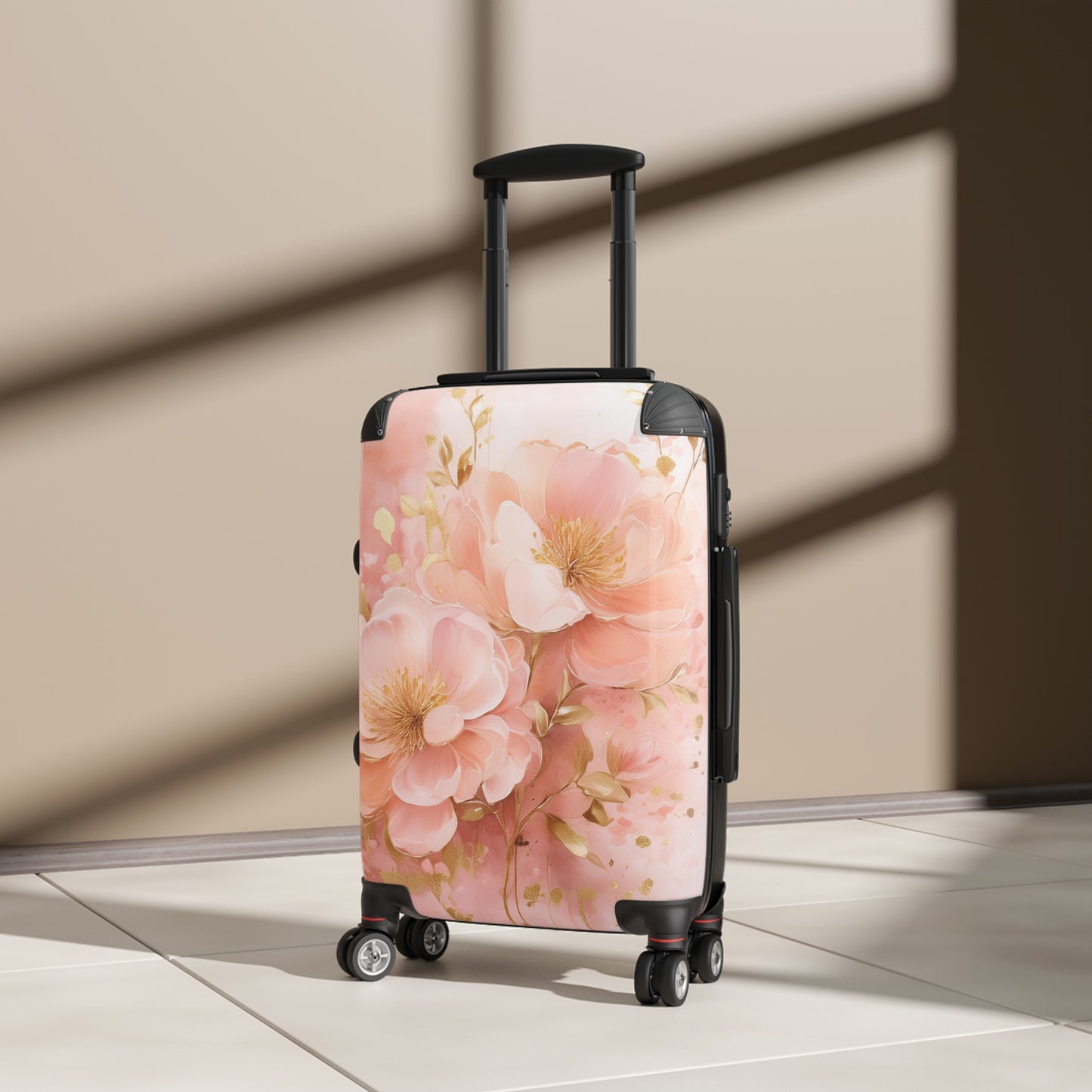Nature Flowers Floral Pink Flowers Carry-On Suitcase - Stylish Luggage for Travelers