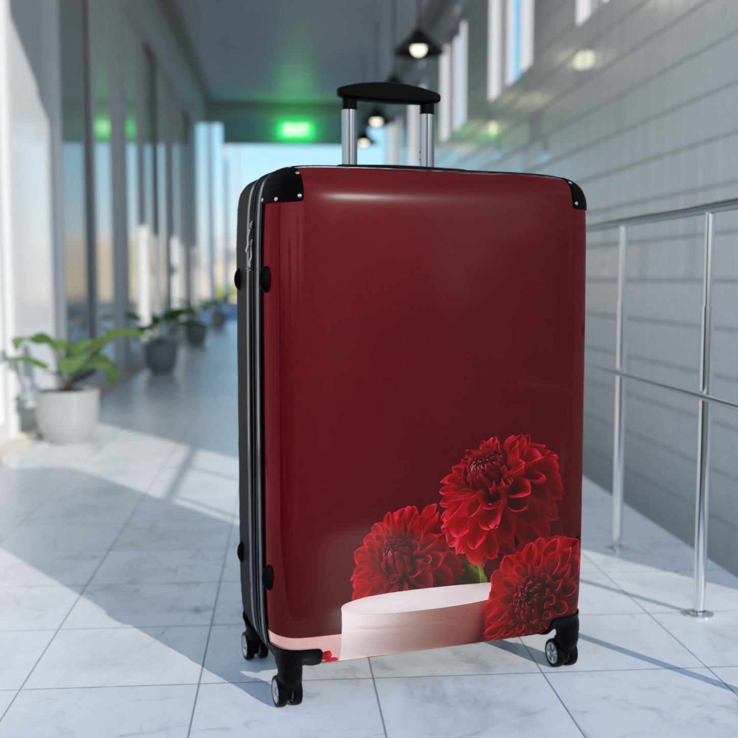 Nature Flowers Floral Red Art Carry-On Suitcase - Stylish Luggage for Travelers