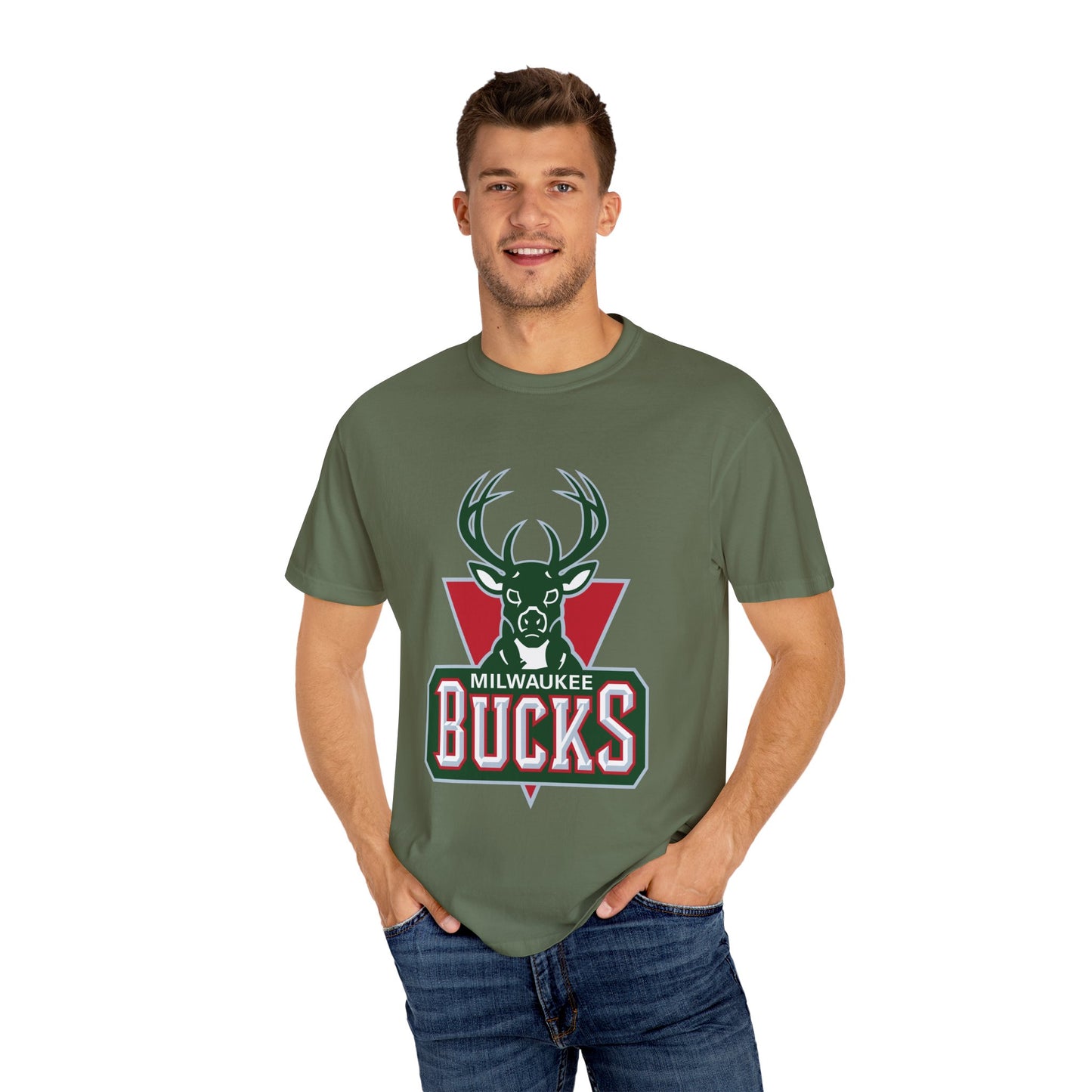 Milwaukee Bucks Strong Garment-Dyed T-Shirt – Premium Cotton Tee for Customization