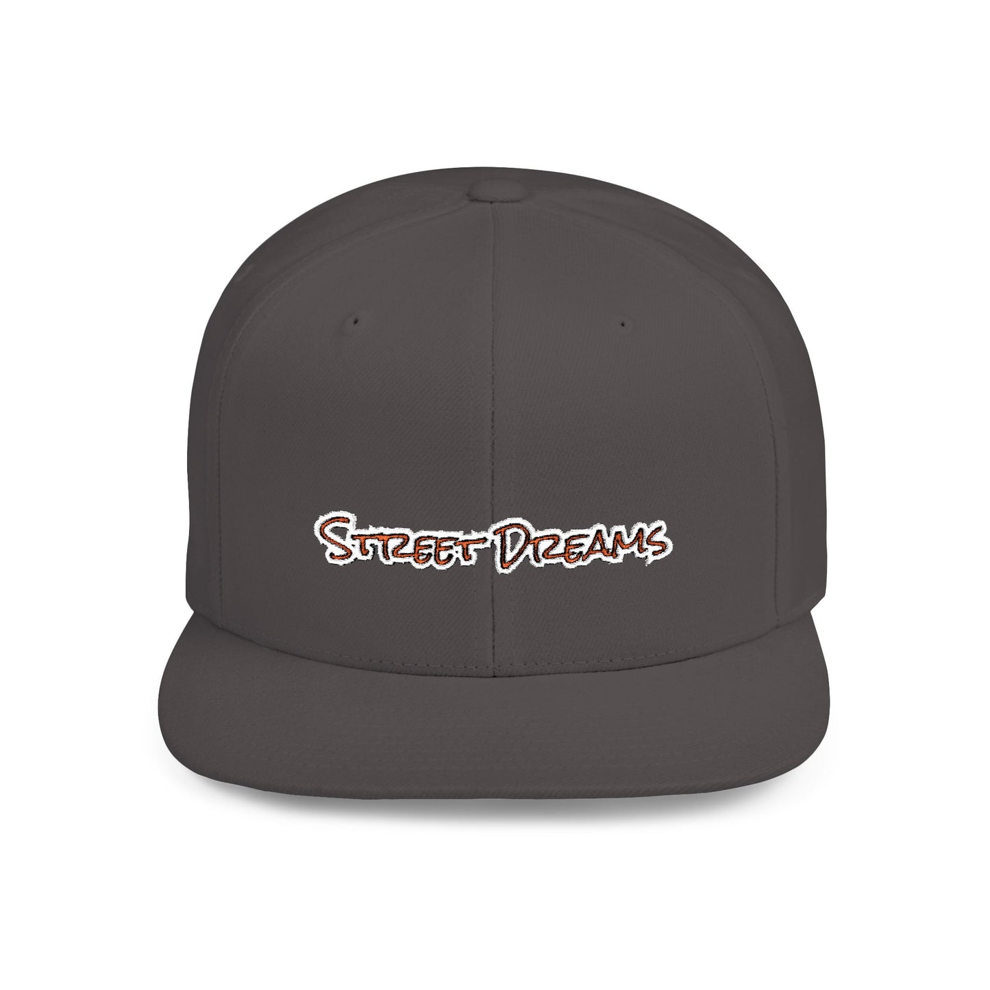 Text Street Dreams Flat Bill Snapback – Lightweight, Custom Fit, Premium Quality
