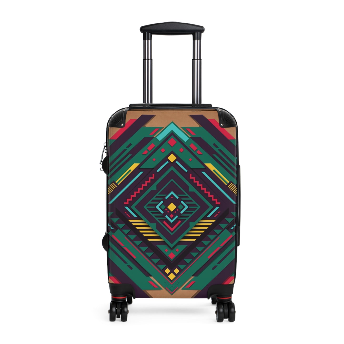 Abstract Geometry Shape Art Carry-On Suitcase - Stylish Luggage for Travelers