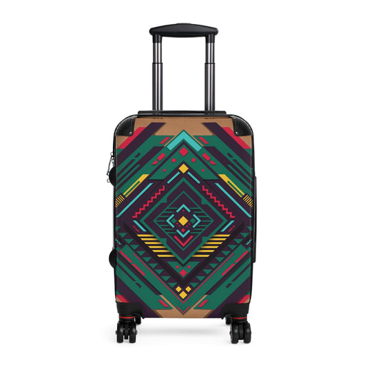Abstract Geometry Shape Art Carry-On Suitcase - Stylish Luggage for Travelers