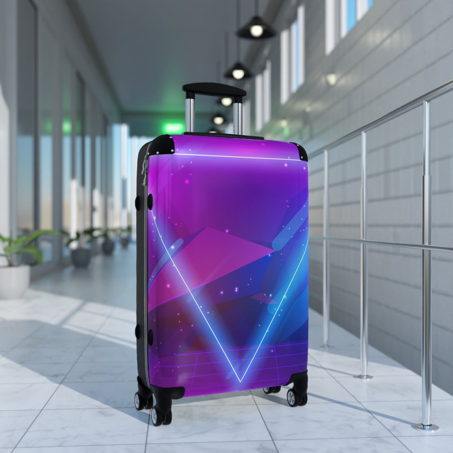Abstract Digital Art Carry-On Suitcase - Stylish Luggage for Travelers