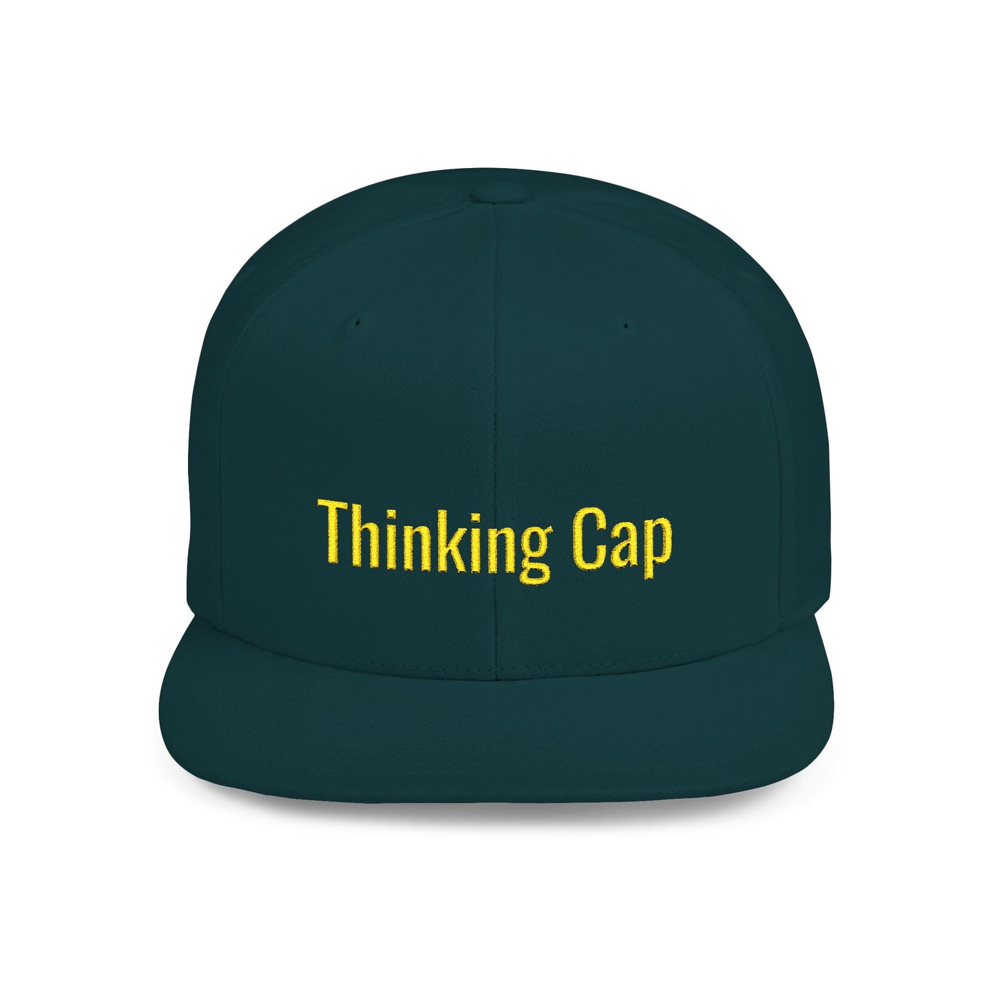 Text Thinking Cap Flat Bill Snapback – Lightweight, Custom Fit, Premium Quality