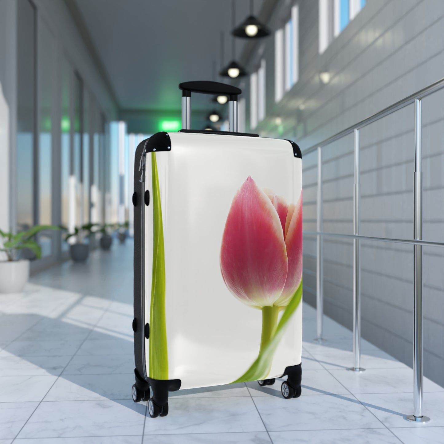 Nature Flowers Floral Small Tulip Art Carry-On Suitcase - Stylish Luggage for Travelers