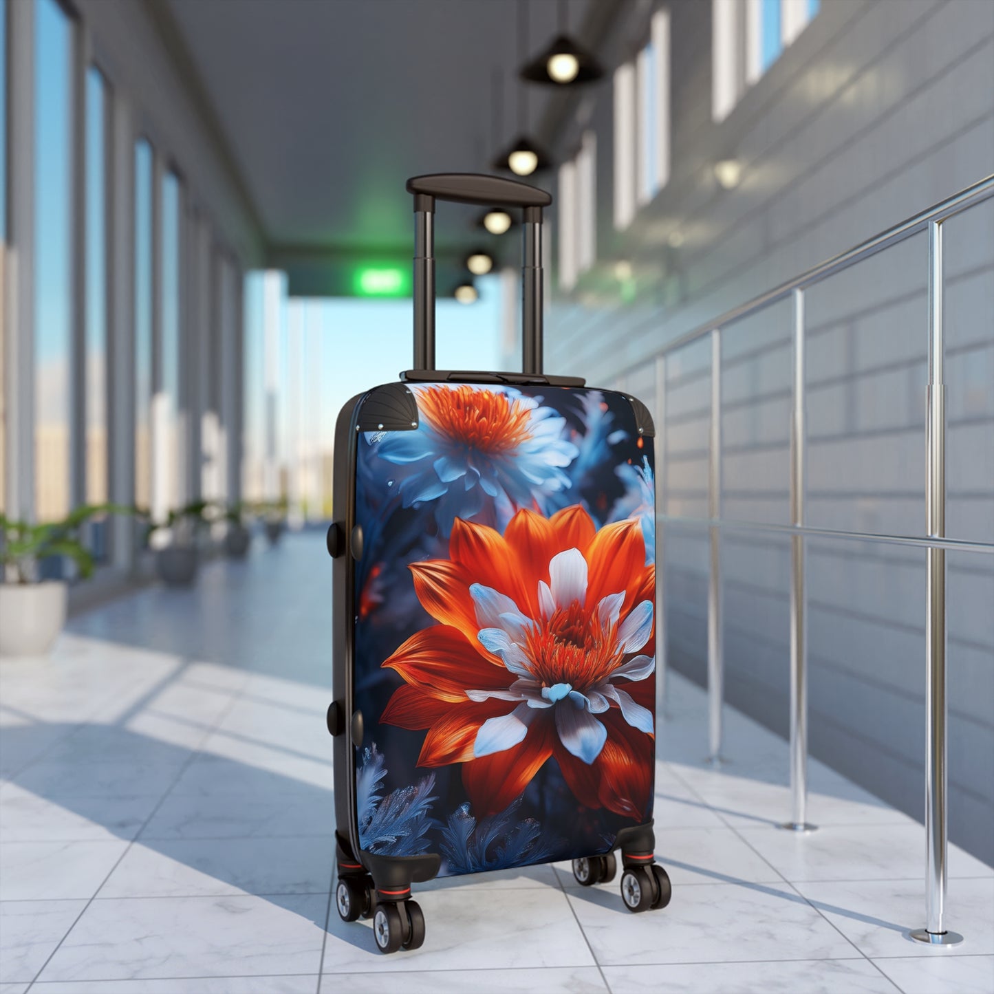 Nature Flowers Floral Orange Blooms Art Carry-On Suitcase - Stylish Luggage for Travelers