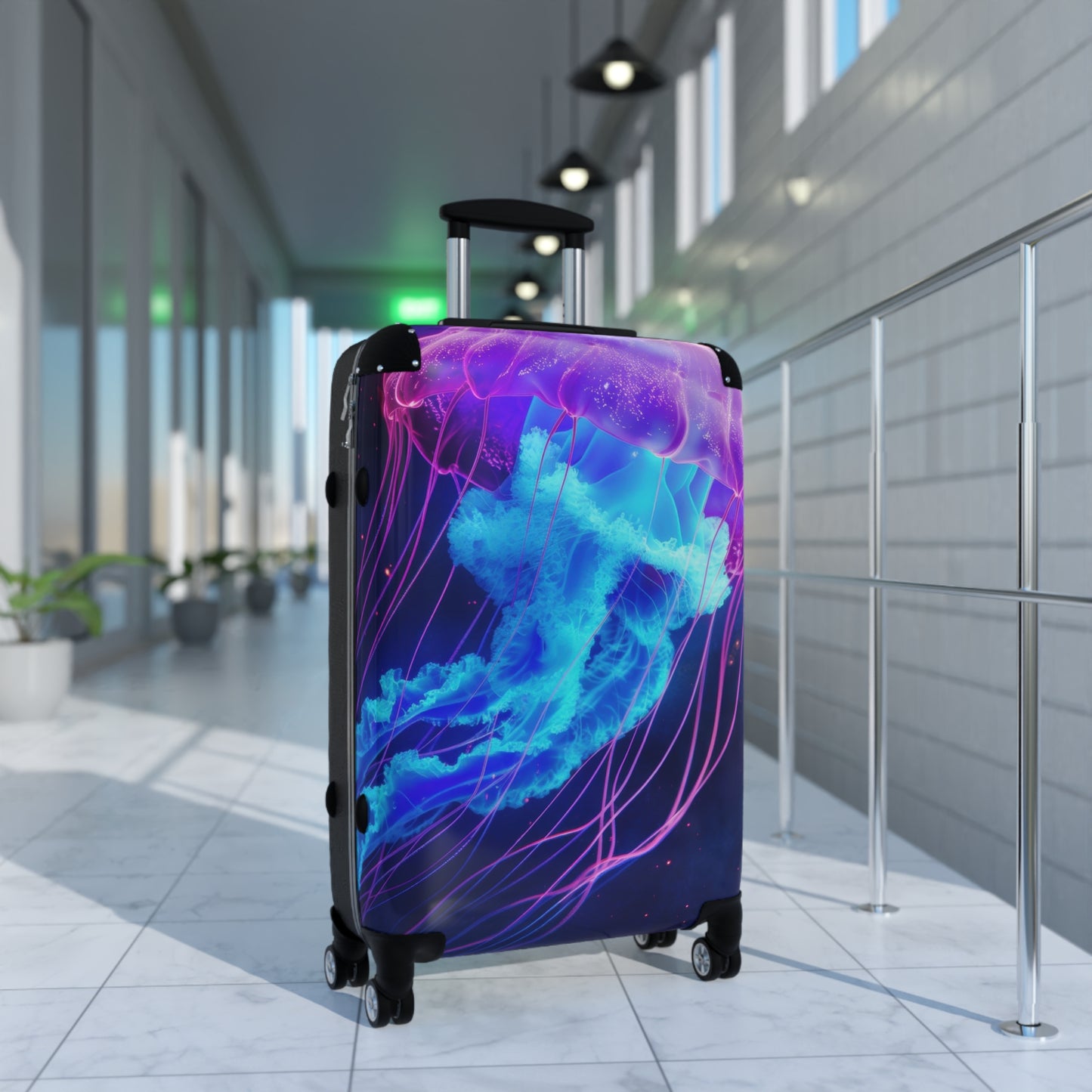 Space Jellyfish Art Carry-On Suitcase - Stylish Luggage for Travelers