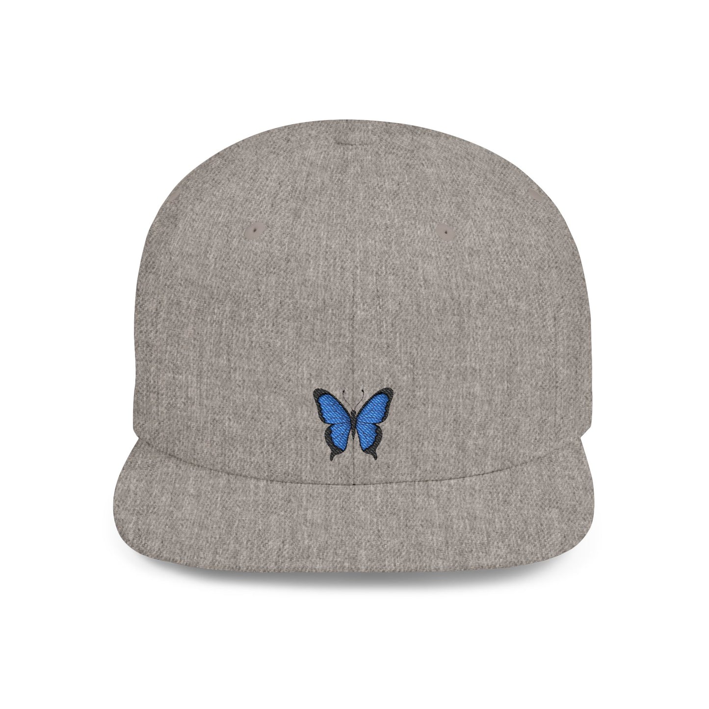 Icons Embroidered Butterfly Flat Bill Snapback – Lightweight, Custom Fit, Premium Quality