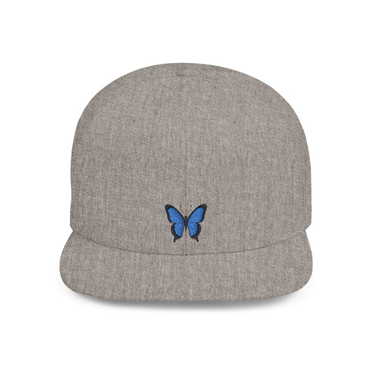 Icons Embroidered Butterfly Flat Bill Snapback – Lightweight, Custom Fit, Premium Quality