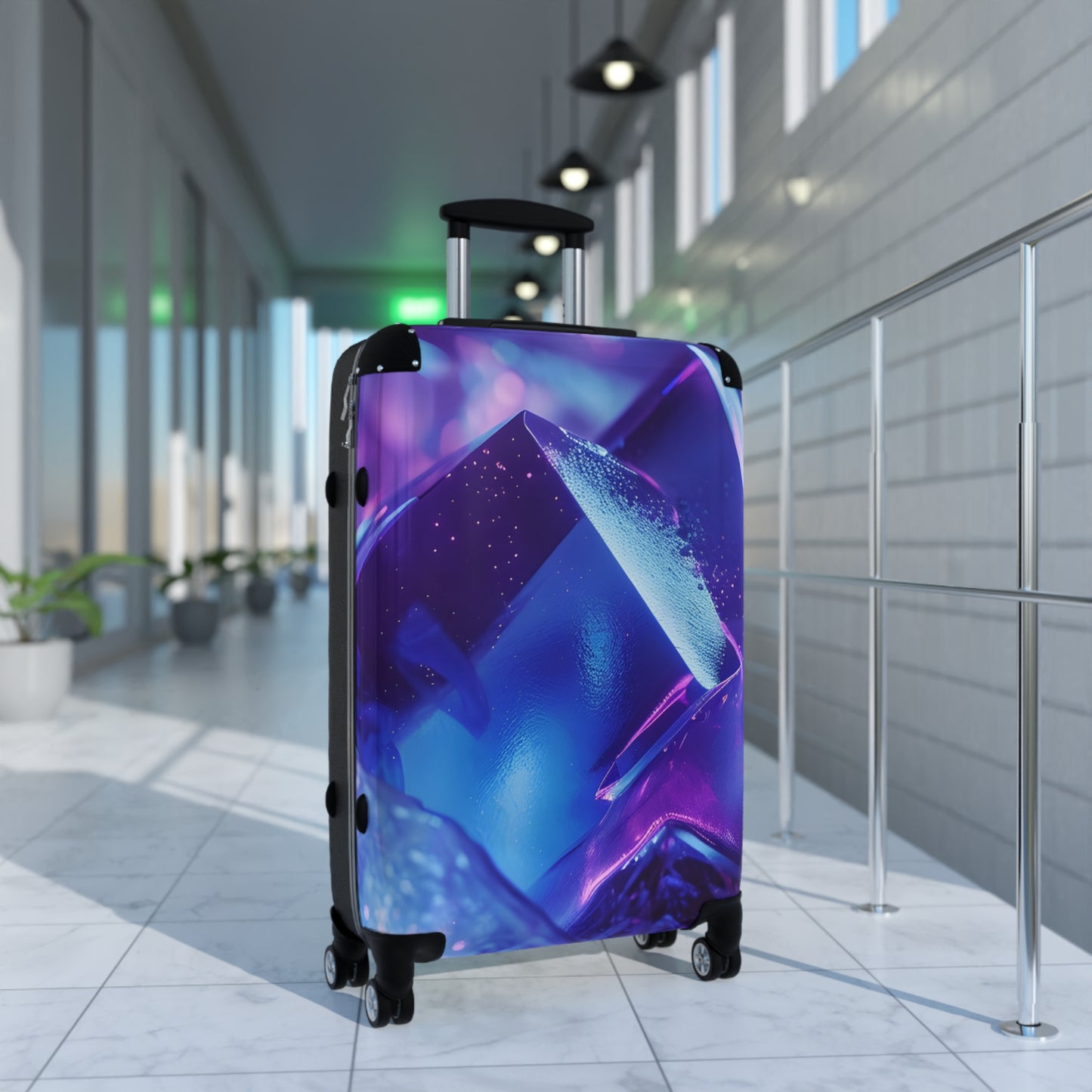 Abstract Purple Aesthetic Art Carry-On Suitcase - Stylish Luggage for Travelers