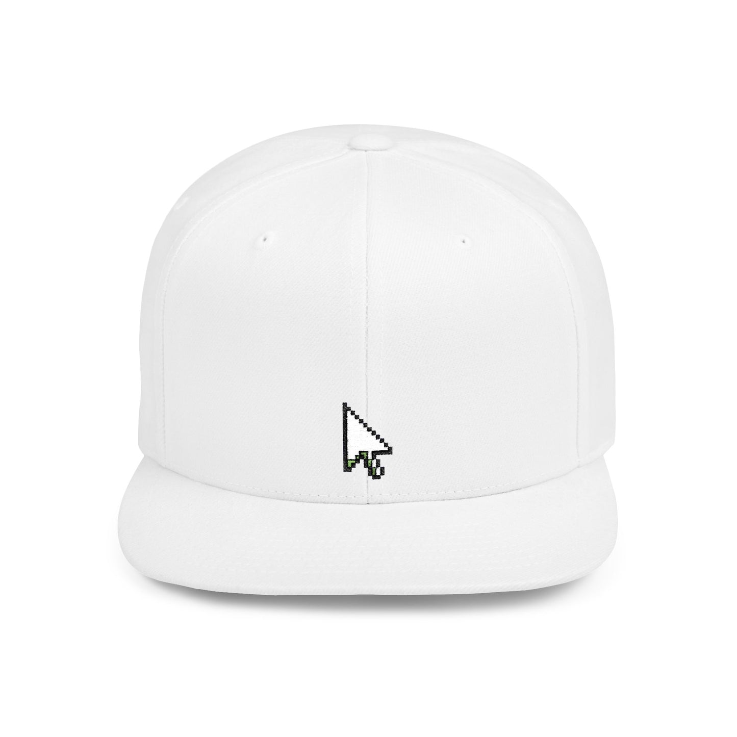 Copy of Icons Embroidered Pointer Flat Bill Snapback – Lightweight, Custom Fit, Premium Quality