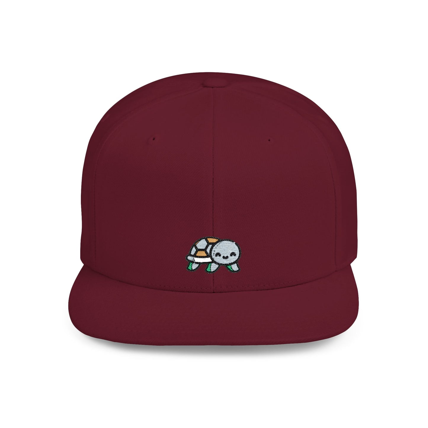 Icons Embroidered Turtle Flat Bill Snapback – Lightweight, Custom Fit, Premium Quality