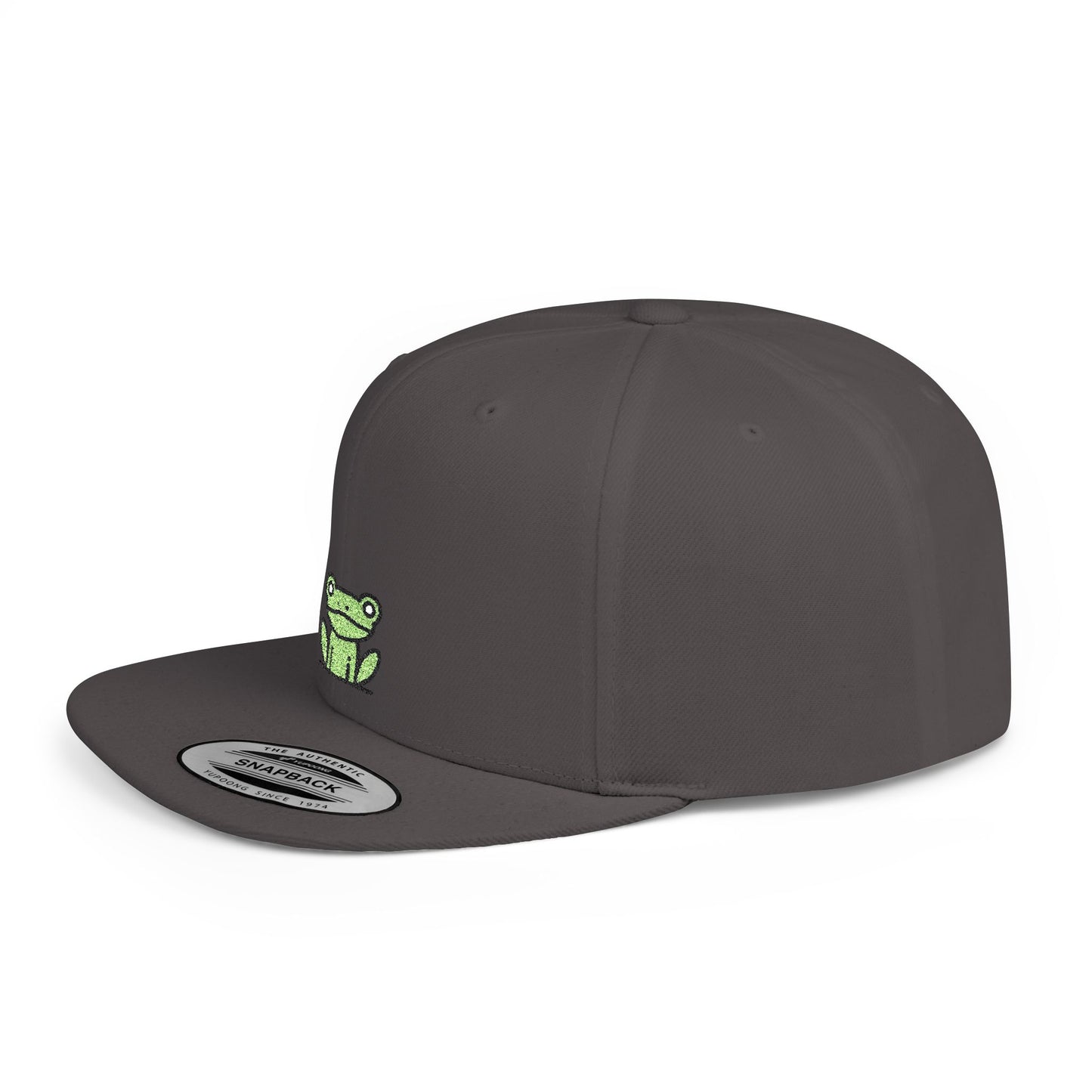 Icons Embroidered Frog Flat Bill Snapback – Lightweight, Custom Fit, Premium Quality