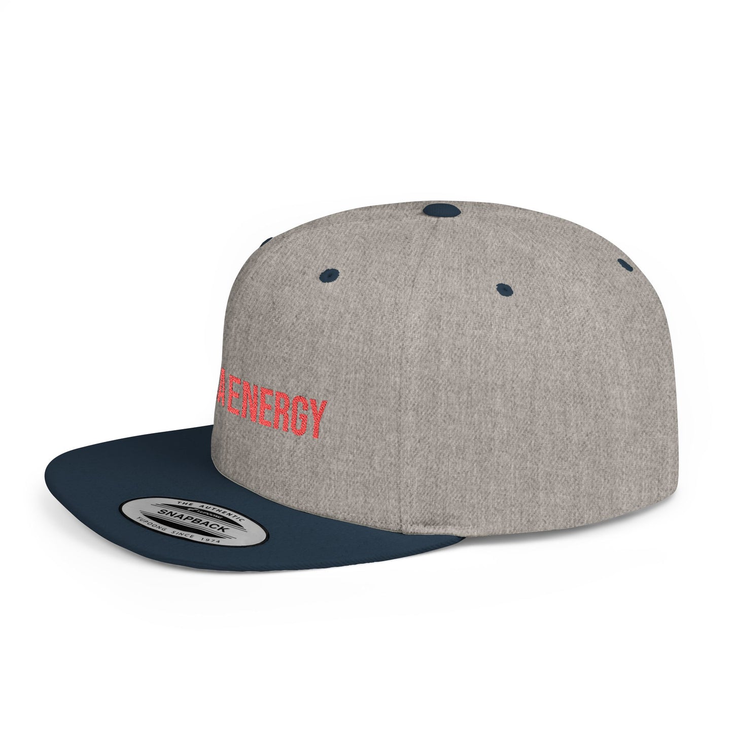 Text Alpha Energy Flat Bill Snapback – Lightweight, Custom Fit, Premium Quality