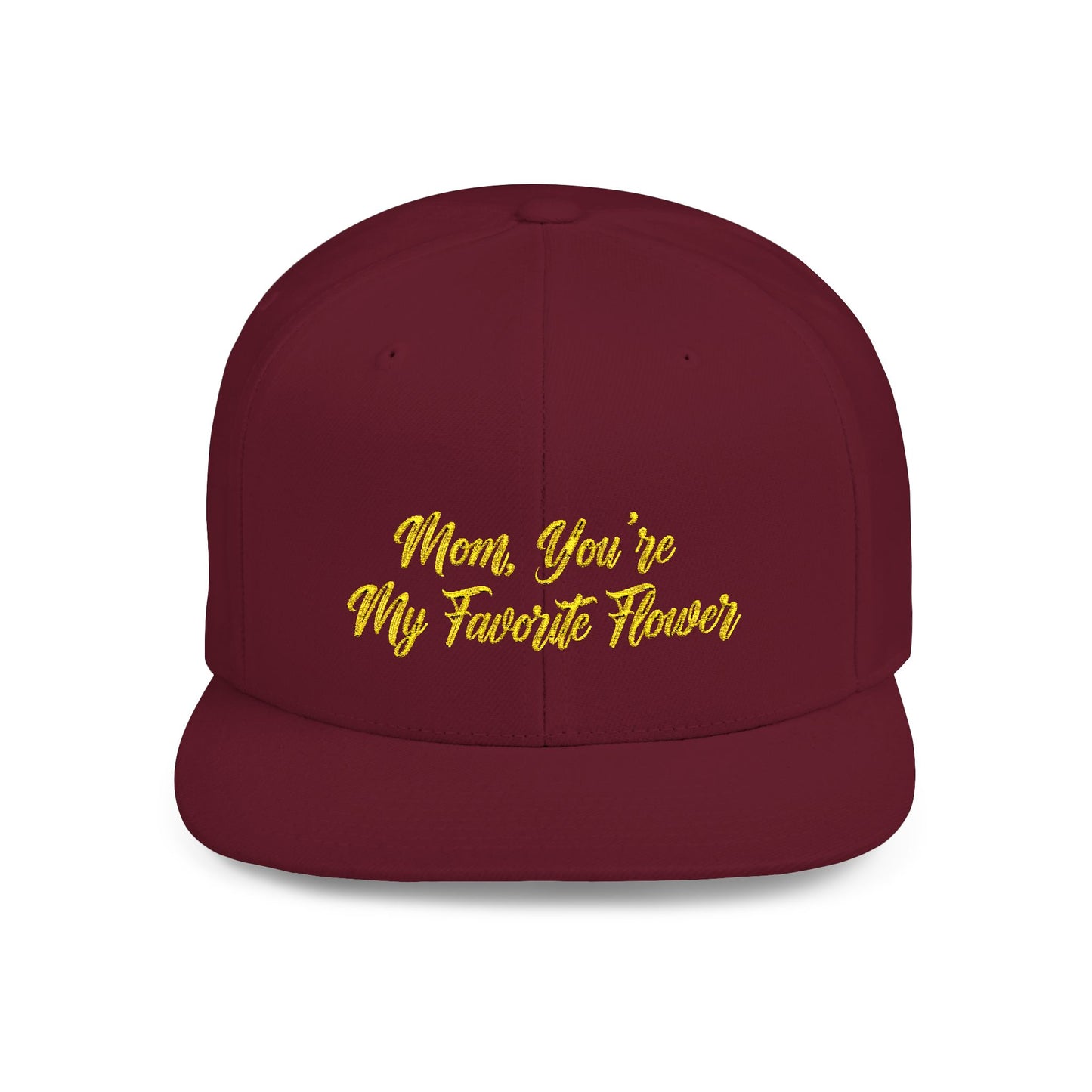 Text Mom You're My Favorite Color Flat Bill Snapback – Lightweight, Custom Fit, Premium Quality