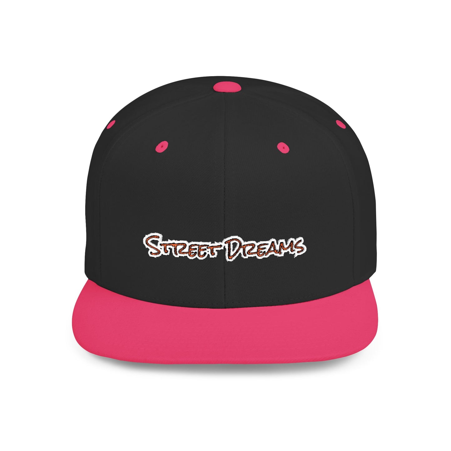 Text Street Dreams Flat Bill Snapback – Lightweight, Custom Fit, Premium Quality