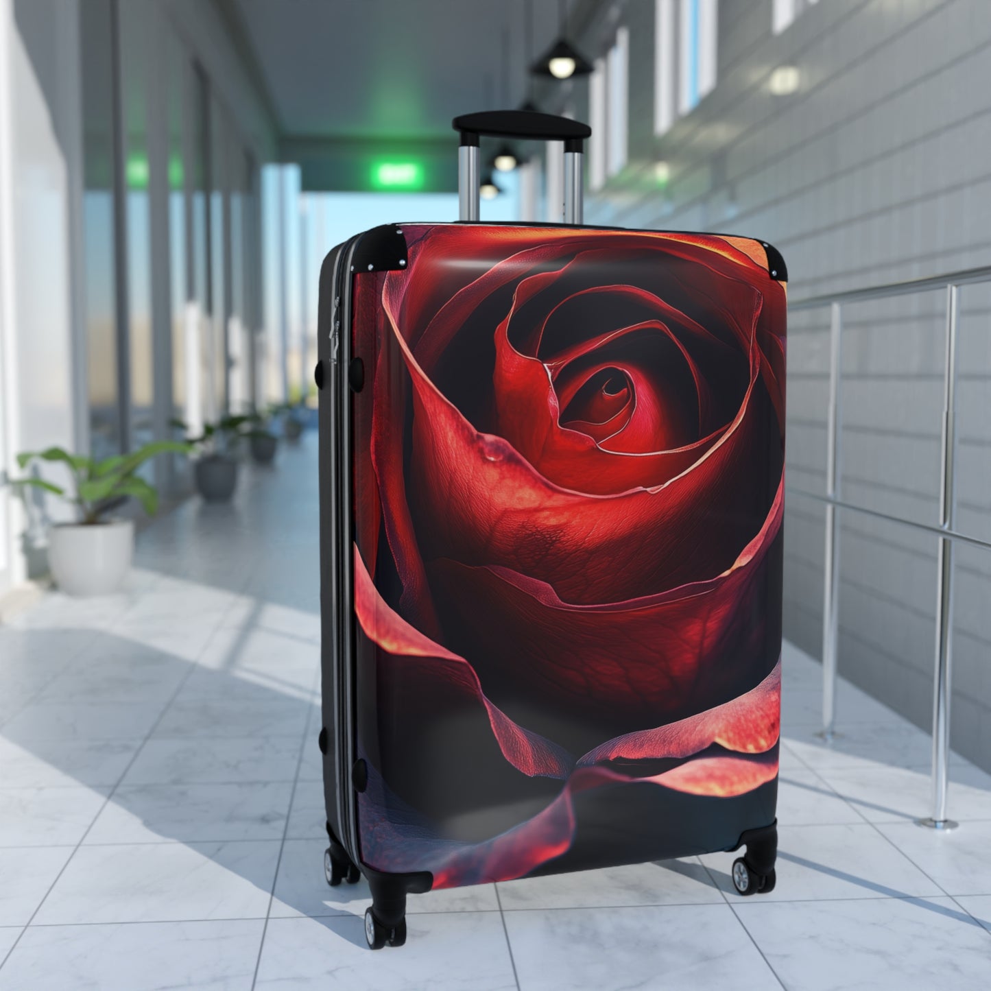 Nature Rose Flower Art Carry-On Suitcase - Stylish Luggage for Travelers