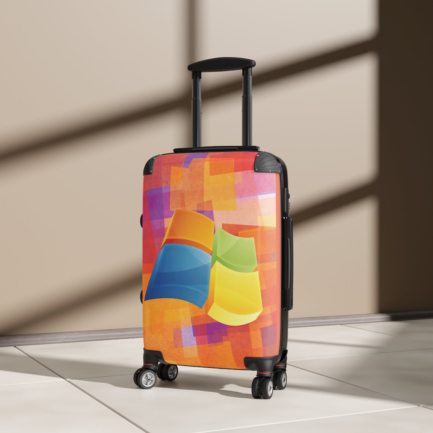 Abstract Windows Logo Carry-On Suitcase - Stylish Luggage for Travelers