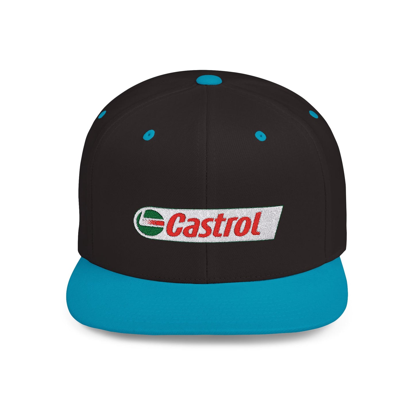 Castrol Flat Bill Snapback – Lightweight, Custom Fit, Premium Quality
