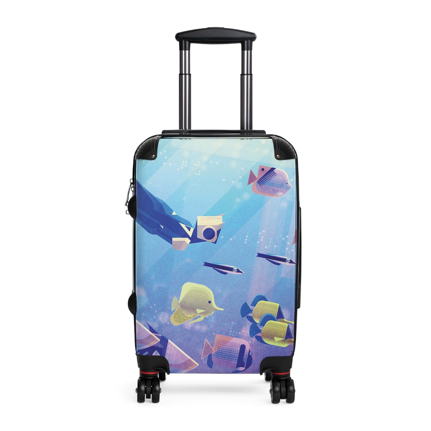 Abstract Underwater Fish Art Carry-On Suitcase - Stylish Luggage for Travelers