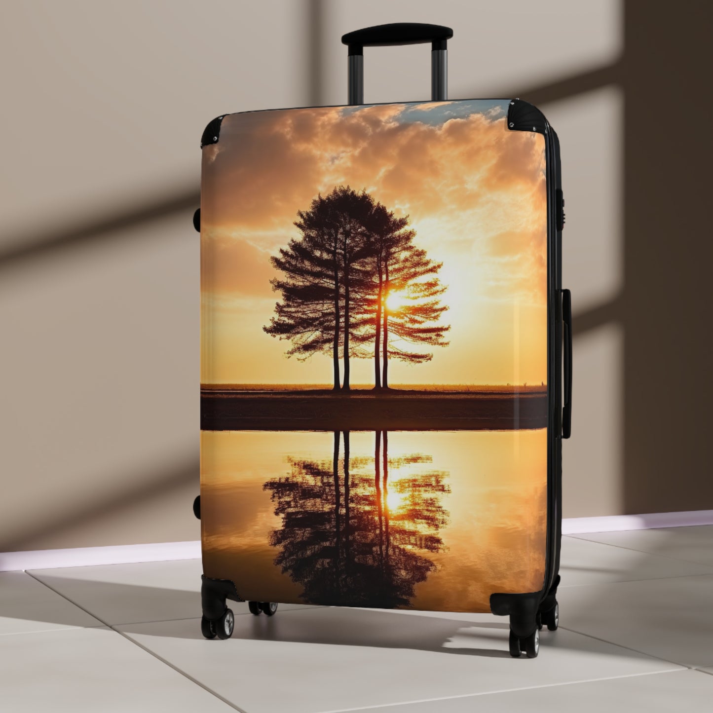 Nature Landscape Trees Reflected Art Carry-On Suitcase - Stylish Luggage for Travelers