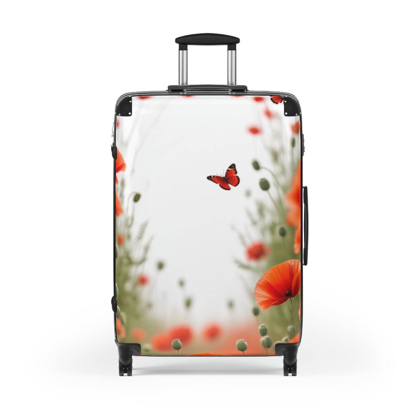 Nature Flowers Floral Poppy Art Carry-On Suitcase - Stylish Luggage for Travelers