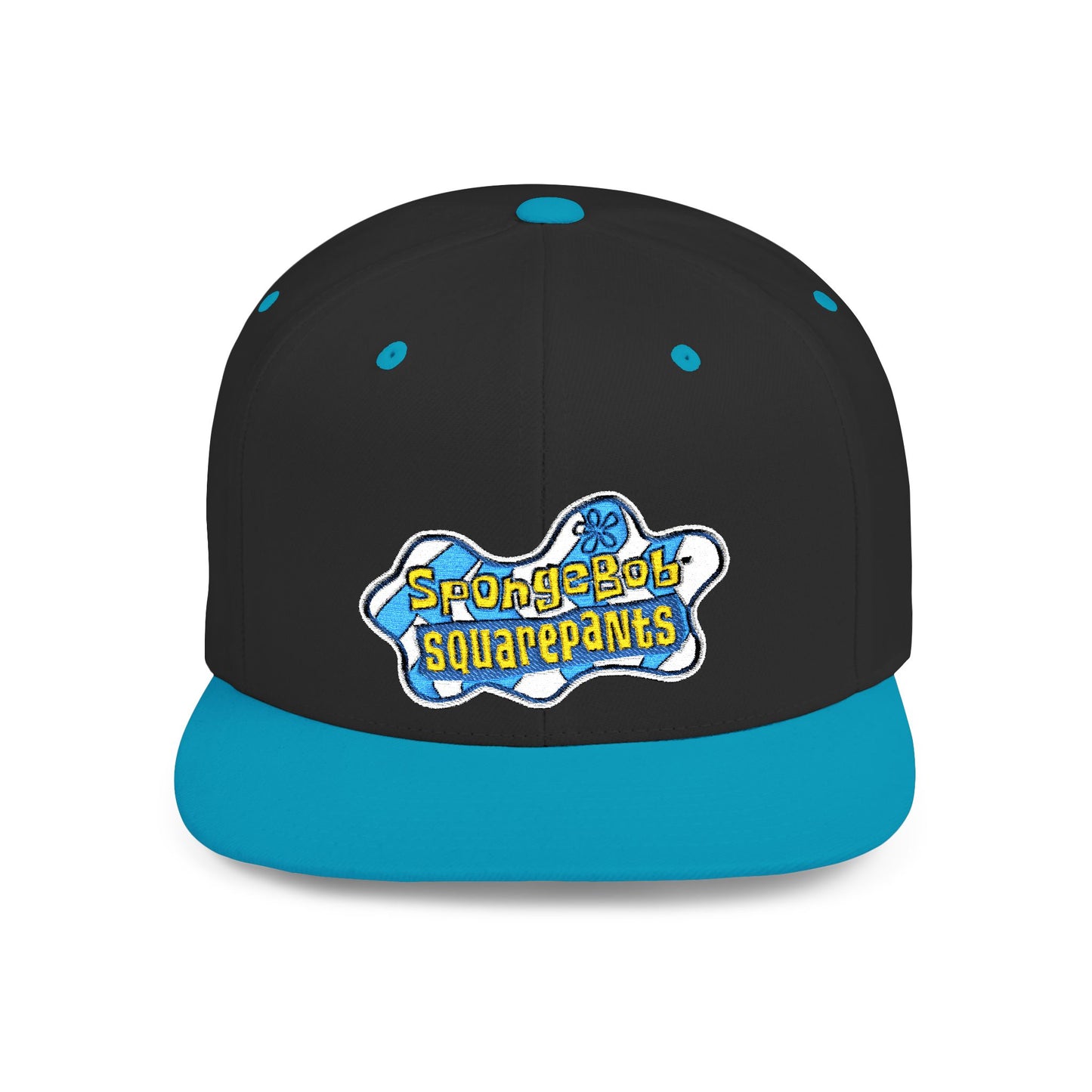SpongeBob SquarePants Logo Flat Bill Snapback – Lightweight, Custom Fit, Premium Quality