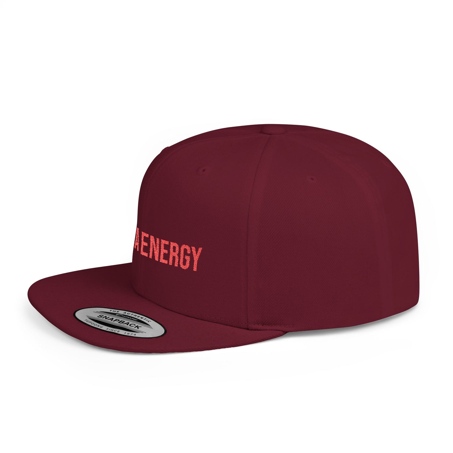 Text Alpha Energy Flat Bill Snapback – Lightweight, Custom Fit, Premium Quality