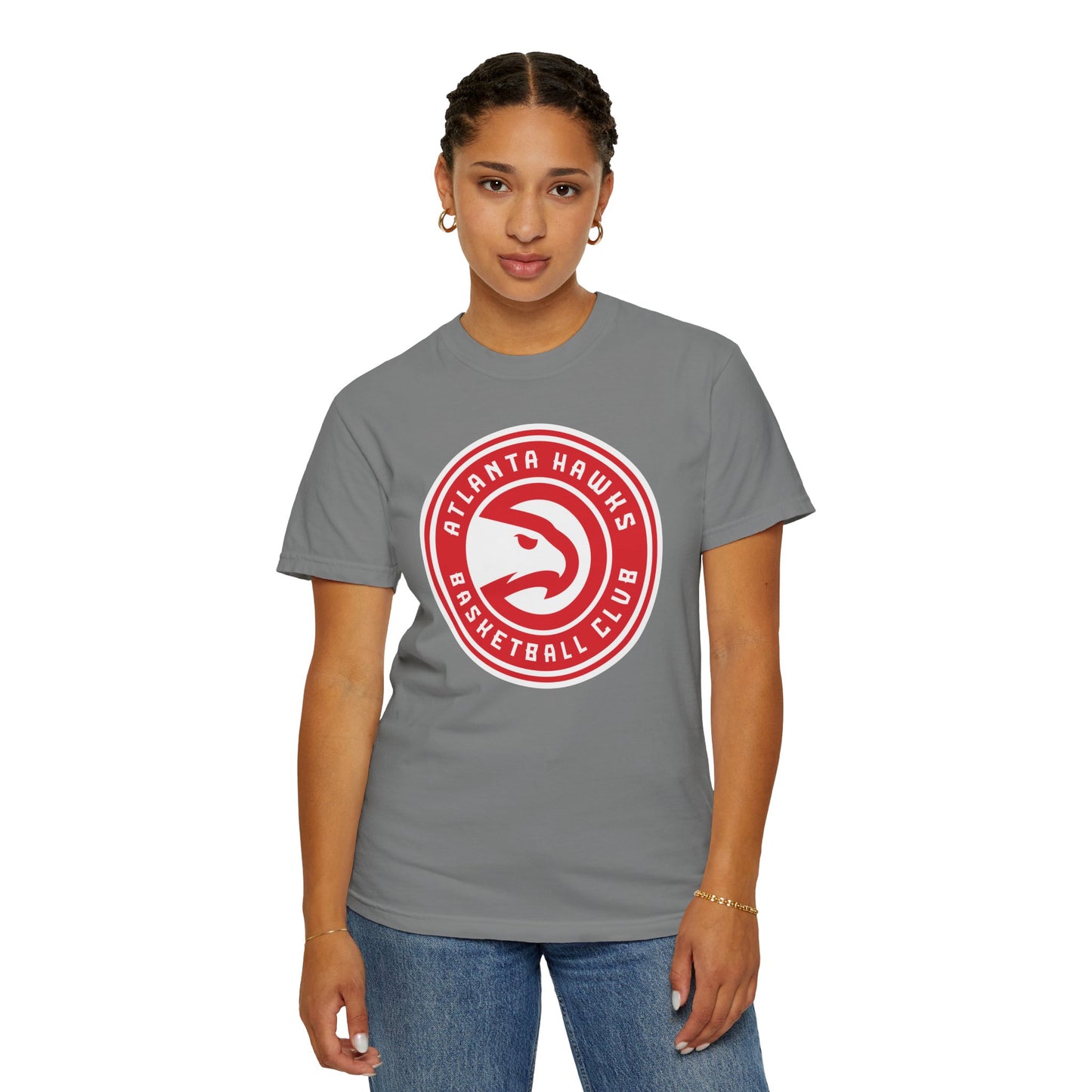 Atlanta Hawks Hoop Lifestyle Garment-Dyed T-Shirt – Premium Cotton Tee for Customization
