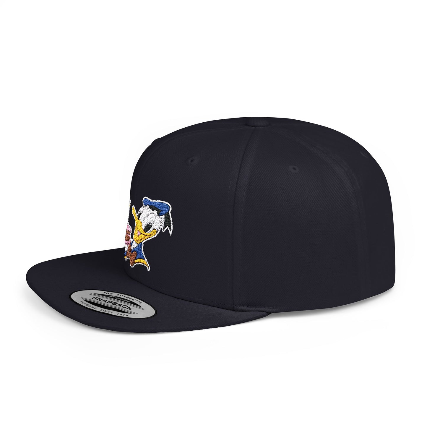 Donald Duck Birthday Cake Flat Bill Snapback – Lightweight, Custom Fit, Premium Quality