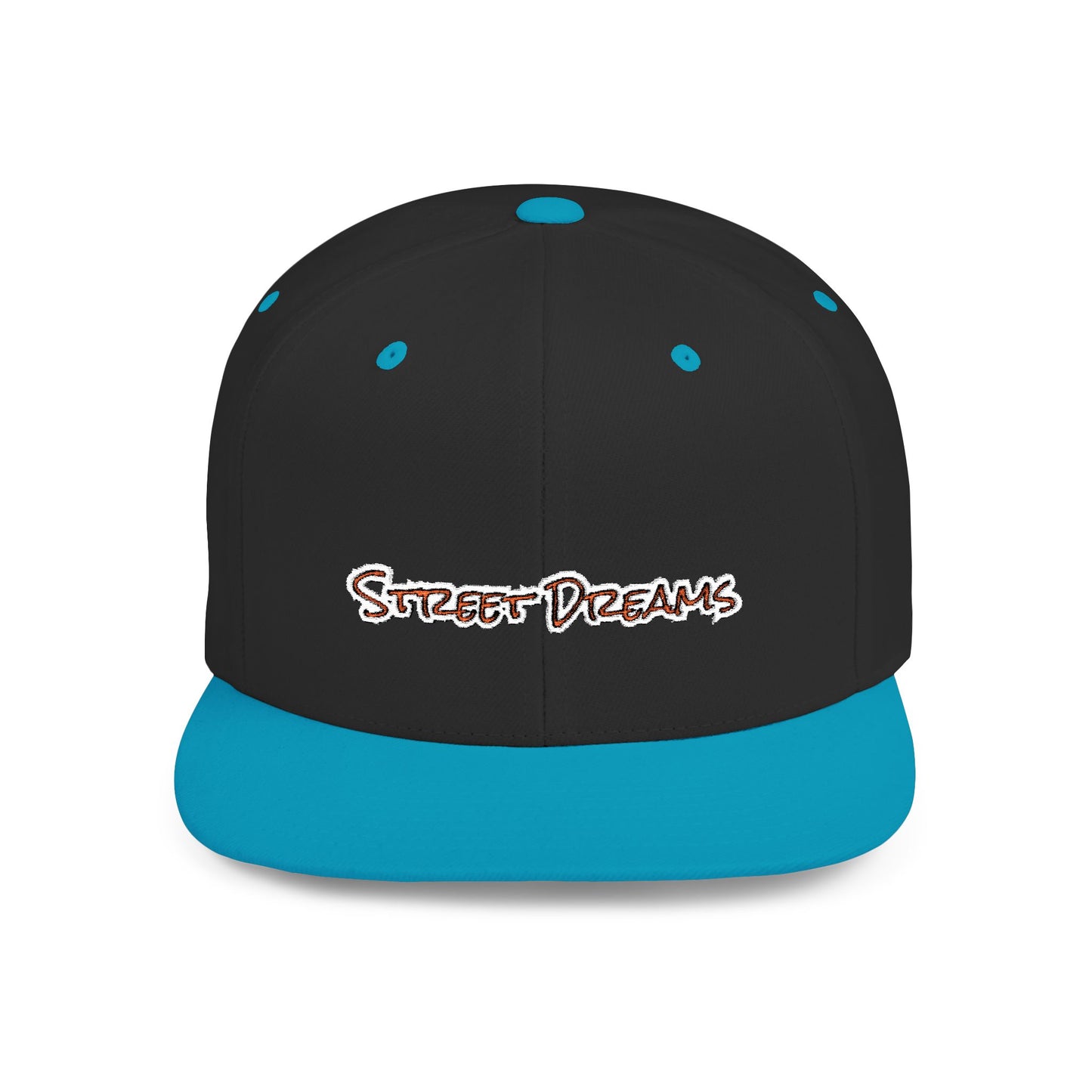 Text Street Dreams Flat Bill Snapback – Lightweight, Custom Fit, Premium Quality