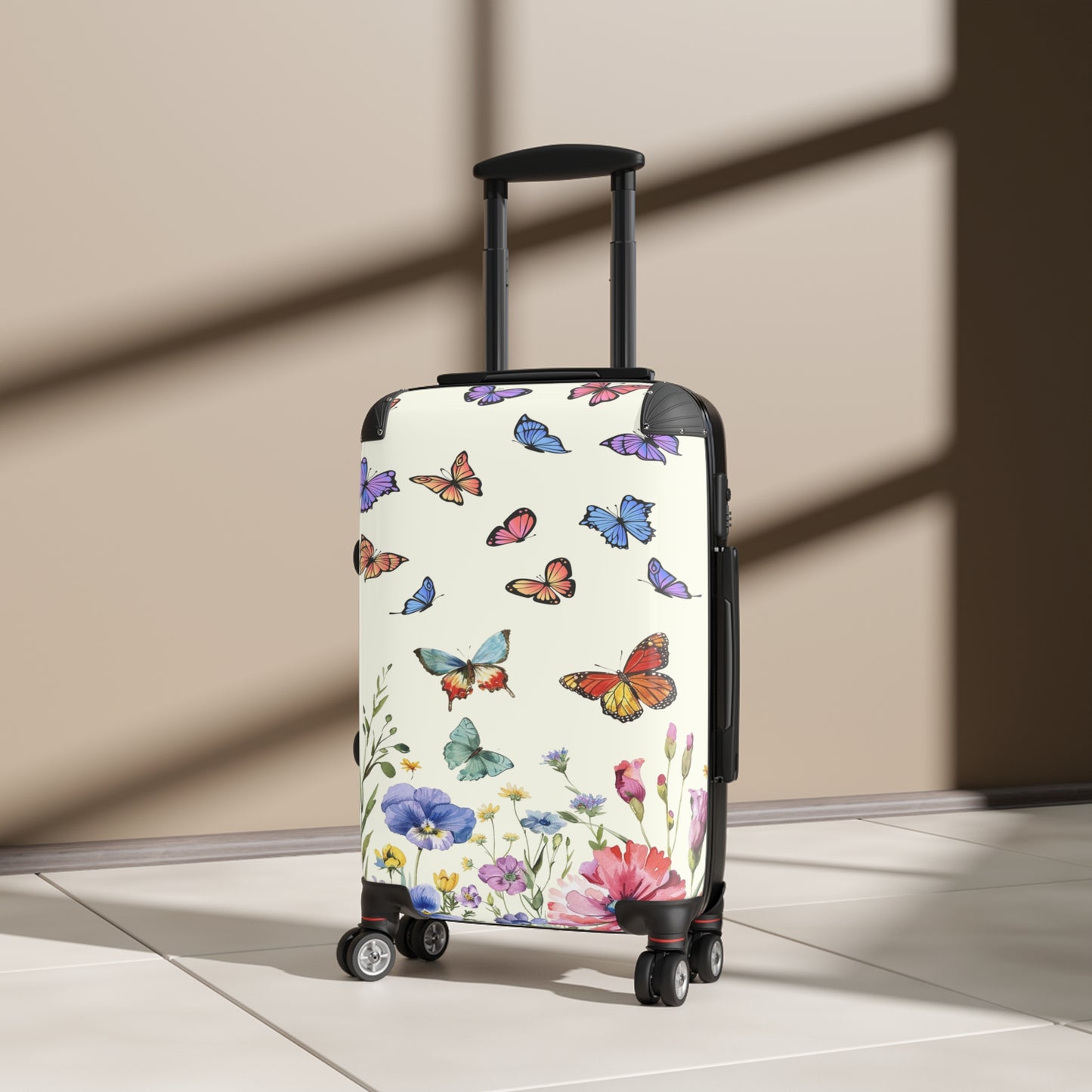 Nature Flowers Floral Butterflies Art Carry-On Suitcase - Stylish Luggage for Travelers