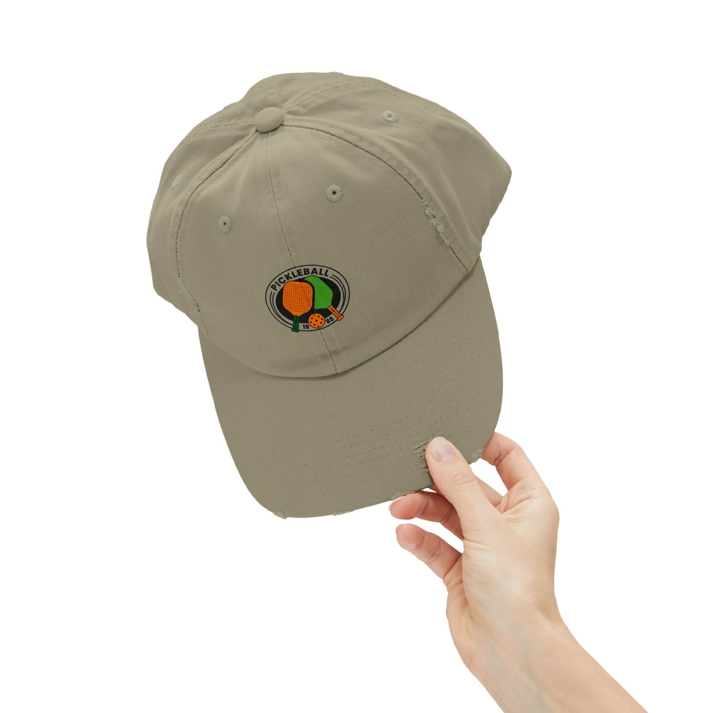 Pickle Ball 1985 Vintage Distressed Dad Hat Unisex Adjustable Cotton Twill Baseball Cap for Casual Everyday Wear