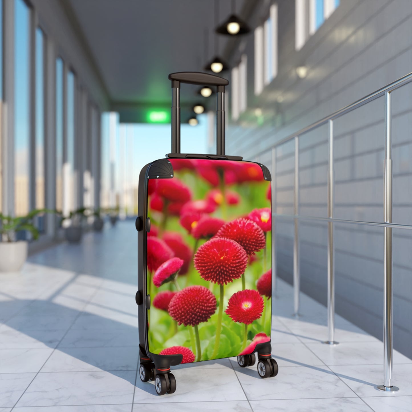 Nature Flowers Floral Red Blossom Art Carry-On Suitcase - Stylish Luggage for Travelers