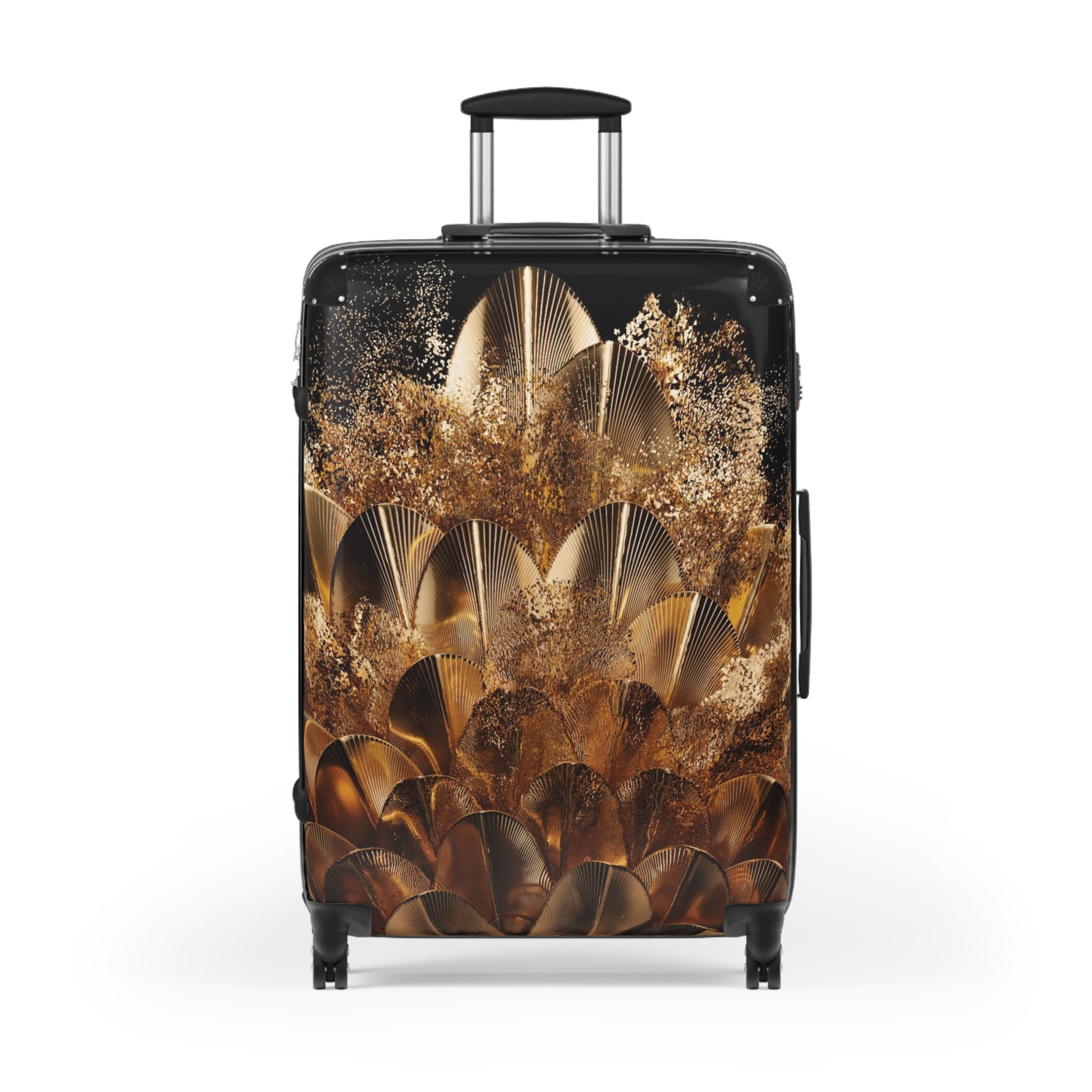 Abstract Peacock Feathers Art Carry-On Suitcase - Stylish Luggage for Travelers