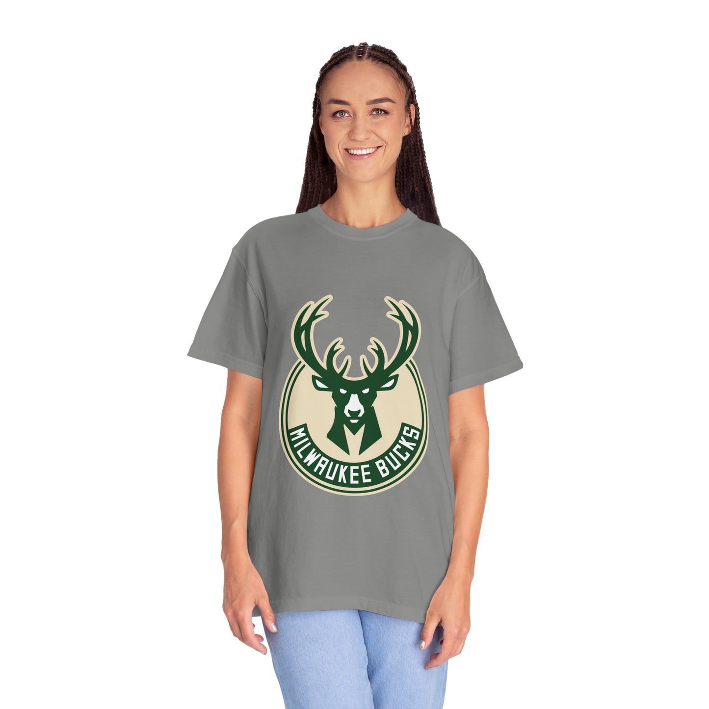 Milwaukee Bucks NBA Garment-Dyed T-Shirt – Premium Cotton Tee for Customization
