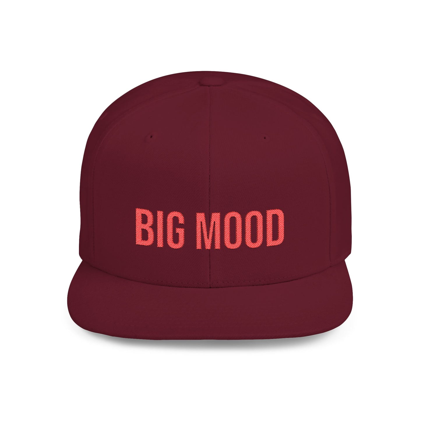 Text BIg Mood Flat Bill Snapback – Lightweight, Custom Fit, Premium Quality