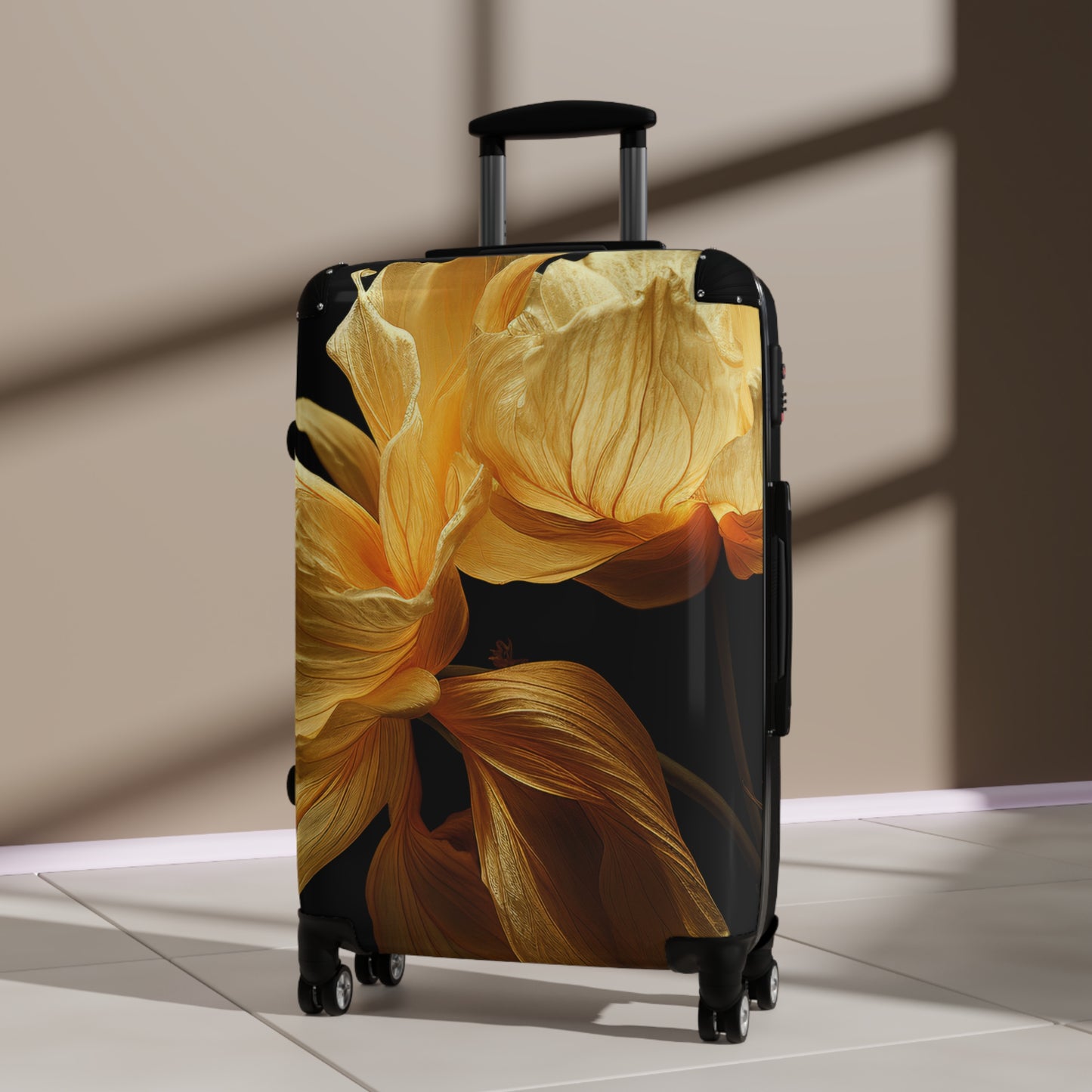 Nature Flowers Floral Yellow Hellebore Art Carry-On Suitcase - Stylish Luggage for Travelers