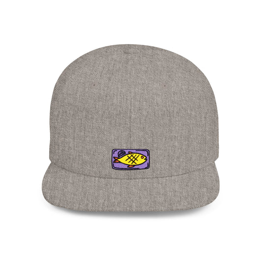 Icons Embroidered Fish Food Flat Bill Snapback – Lightweight, Custom Fit, Premium Quality