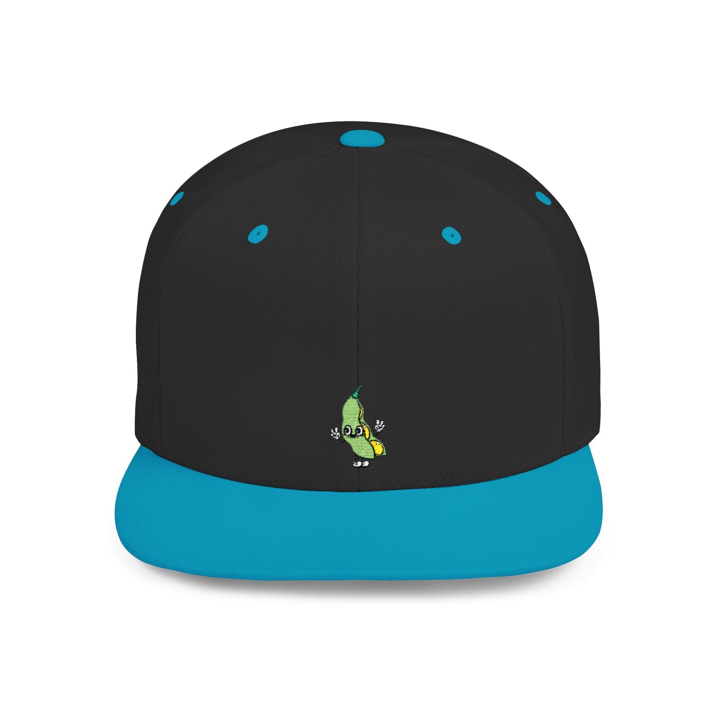 Icons Embroidered Bean Flat Bill Snapback – Lightweight, Custom Fit, Premium Quality